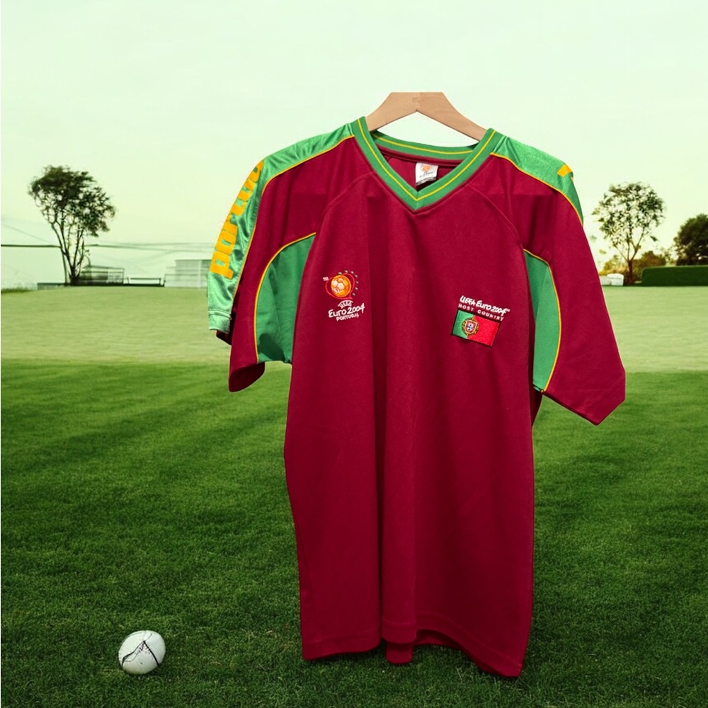 Vintage Portugal 2004 euro football soccer jersey size large